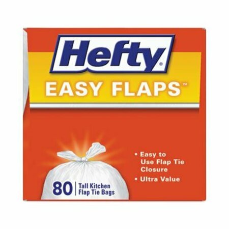 REYNOLDS Hefty, EASY FLAPS TRASH BAGS, 13 GAL, 0.69 MIL, 23.75in X 28in, WHITE, 480PK E84563CT
